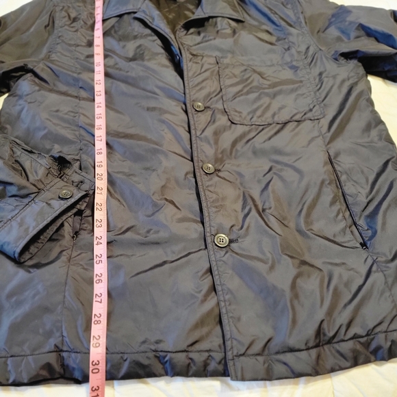 Kenneth Cole N.Y. men's black button down light wind breaker jacket size Large - Picture 6 of 16